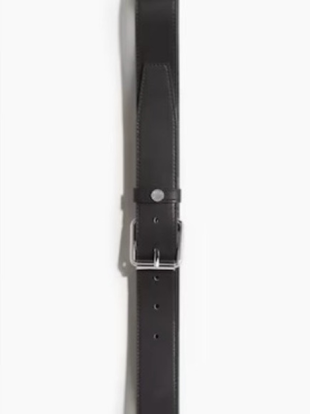 H&M Stella McCartney -Brown / Black Leather Belt with Silver Buckle - Picture 3 of 5